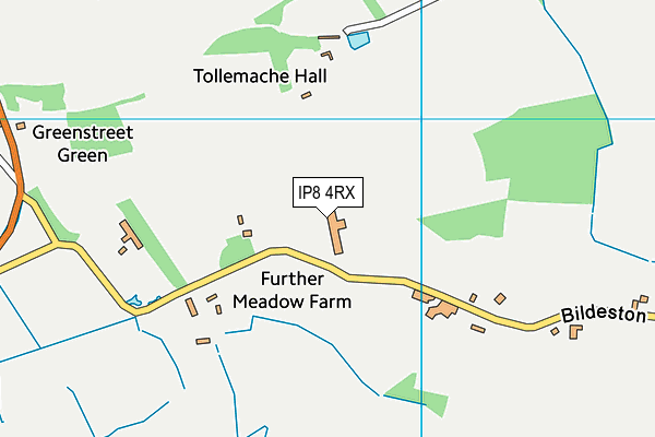 IP8 4RX map - OS VectorMap District (Ordnance Survey)