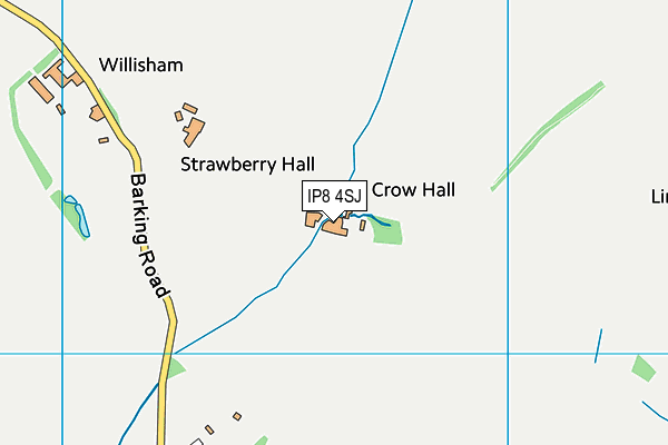 IP8 4SJ map - OS VectorMap District (Ordnance Survey)