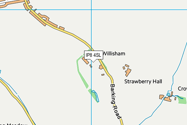 IP8 4SL map - OS VectorMap District (Ordnance Survey)