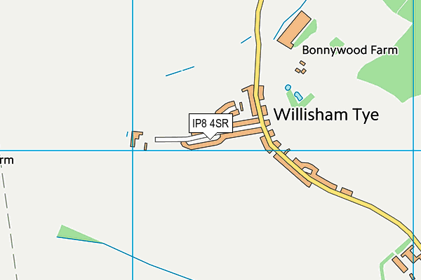 IP8 4SR map - OS VectorMap District (Ordnance Survey)