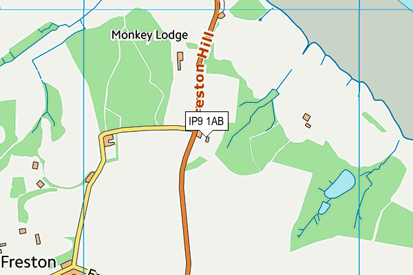 IP9 1AB map - OS VectorMap District (Ordnance Survey)