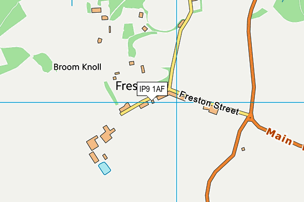 IP9 1AF map - OS VectorMap District (Ordnance Survey)