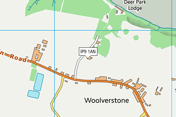 IP9 1AN map - OS VectorMap District (Ordnance Survey)