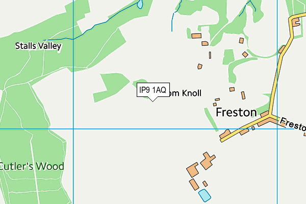 IP9 1AQ map - OS VectorMap District (Ordnance Survey)