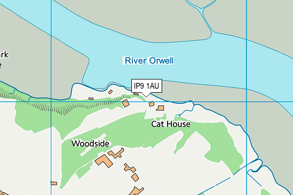 IP9 1AU map - OS VectorMap District (Ordnance Survey)