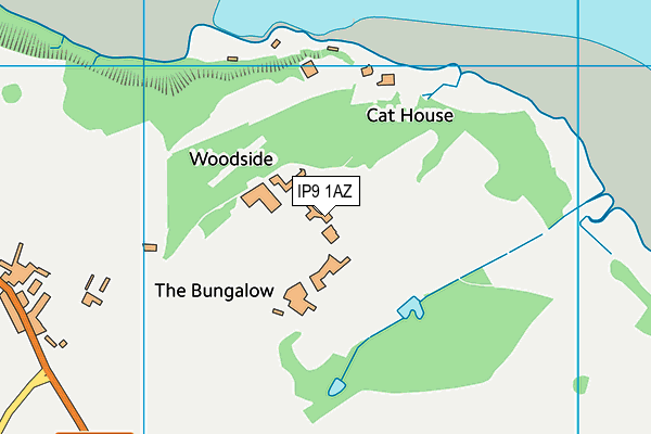 IP9 1AZ map - OS VectorMap District (Ordnance Survey)