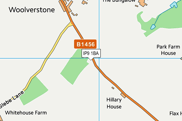 IP9 1BA map - OS VectorMap District (Ordnance Survey)