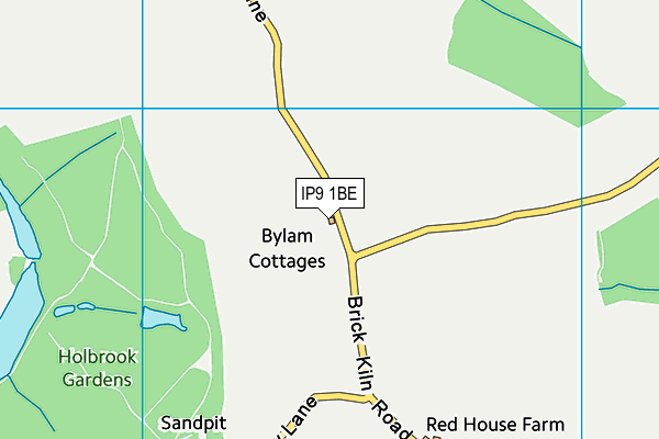 IP9 1BE map - OS VectorMap District (Ordnance Survey)