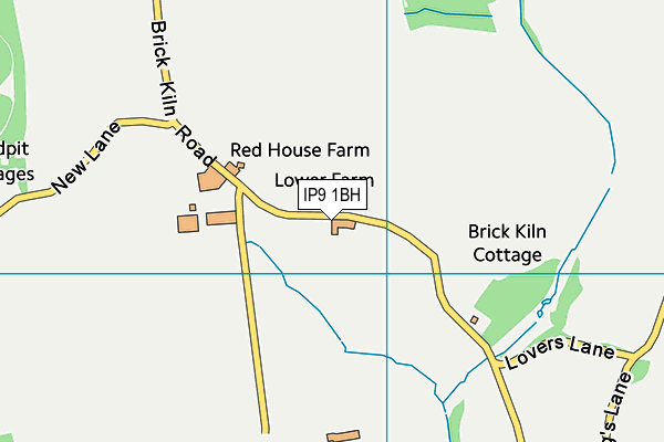 IP9 1BH map - OS VectorMap District (Ordnance Survey)