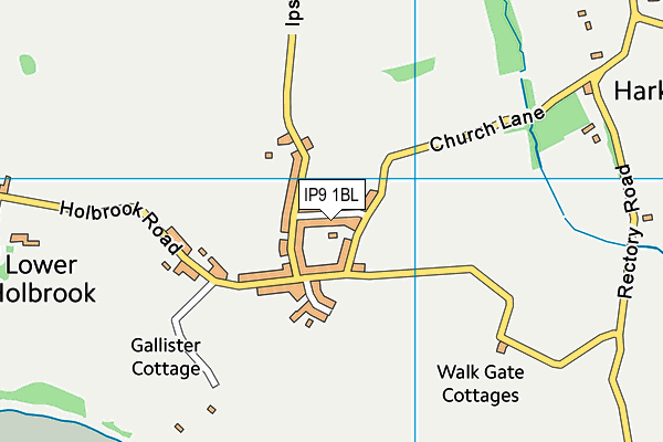 IP9 1BL map - OS VectorMap District (Ordnance Survey)