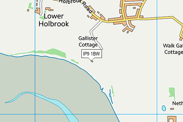 IP9 1BW map - OS VectorMap District (Ordnance Survey)