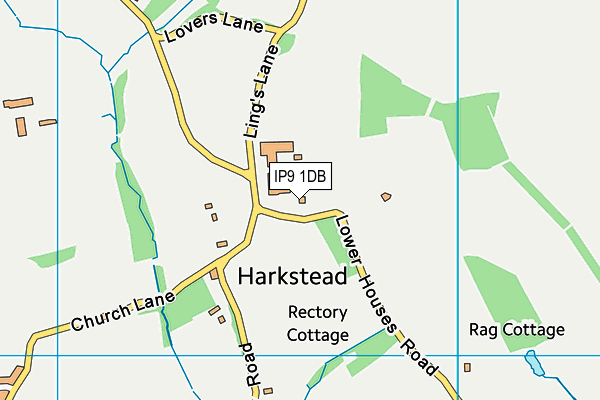 IP9 1DB map - OS VectorMap District (Ordnance Survey)