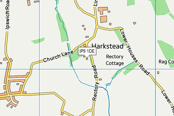 IP9 1DE map - OS VectorMap District (Ordnance Survey)