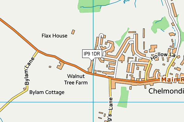 IP9 1DR map - OS VectorMap District (Ordnance Survey)