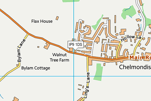 IP9 1DS map - OS VectorMap District (Ordnance Survey)