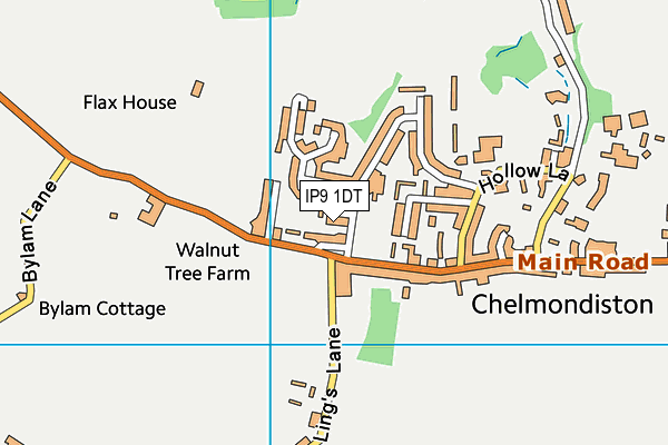 Chelmondiston Church of England Primary School map (IP9 1DT) - OS VectorMap District (Ordnance Survey)