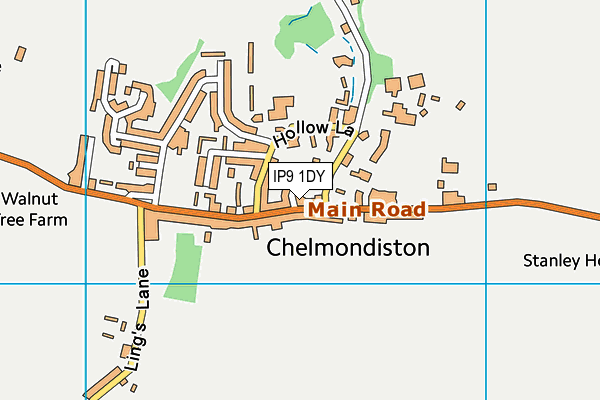 IP9 1DY map - OS VectorMap District (Ordnance Survey)