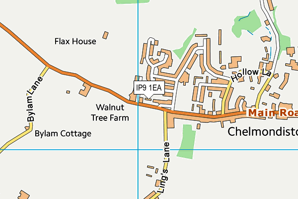 IP9 1EA map - OS VectorMap District (Ordnance Survey)