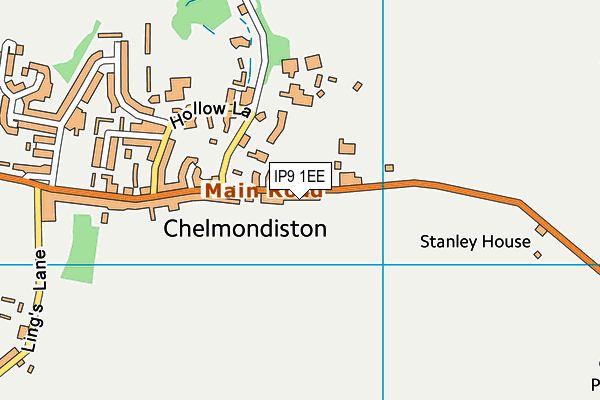 IP9 1EE map - OS VectorMap District (Ordnance Survey)