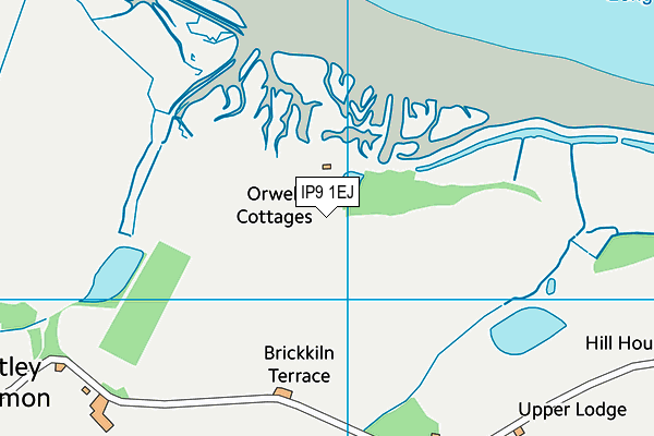 IP9 1EJ map - OS VectorMap District (Ordnance Survey)