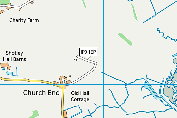 IP9 1EP map - OS VectorMap District (Ordnance Survey)