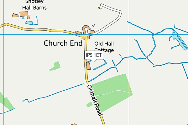 IP9 1ET map - OS VectorMap District (Ordnance Survey)