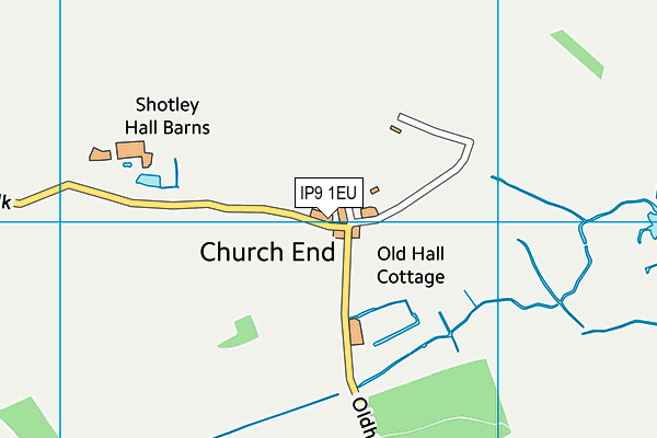 IP9 1EU map - OS VectorMap District (Ordnance Survey)