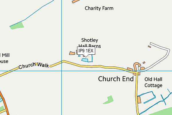 IP9 1EX map - OS VectorMap District (Ordnance Survey)