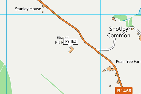 IP9 1EZ map - OS VectorMap District (Ordnance Survey)