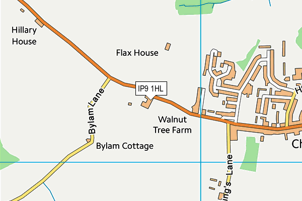 IP9 1HL map - OS VectorMap District (Ordnance Survey)