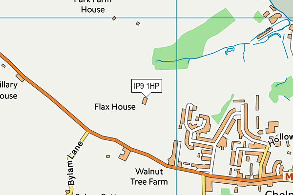 IP9 1HP map - OS VectorMap District (Ordnance Survey)