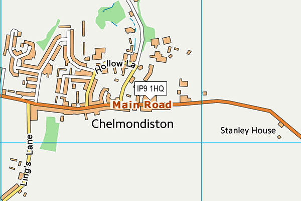 IP9 1HQ map - OS VectorMap District (Ordnance Survey)