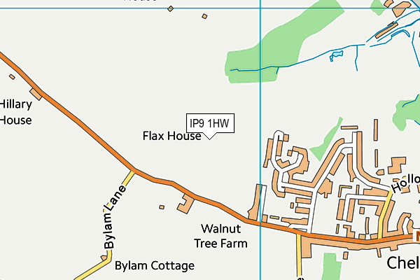 IP9 1HW map - OS VectorMap District (Ordnance Survey)