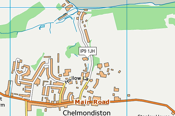 IP9 1JH map - OS VectorMap District (Ordnance Survey)