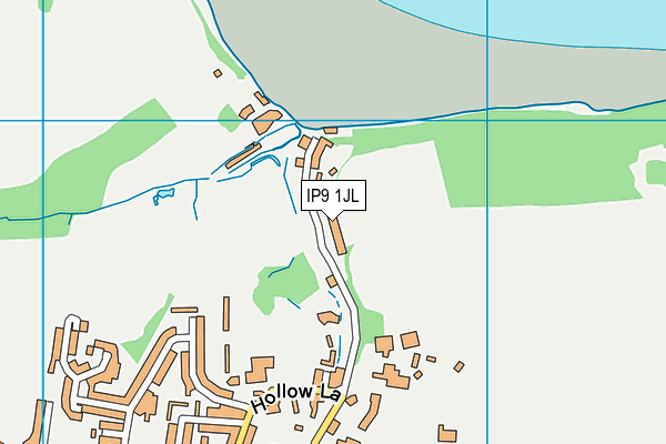 IP9 1JL map - OS VectorMap District (Ordnance Survey)