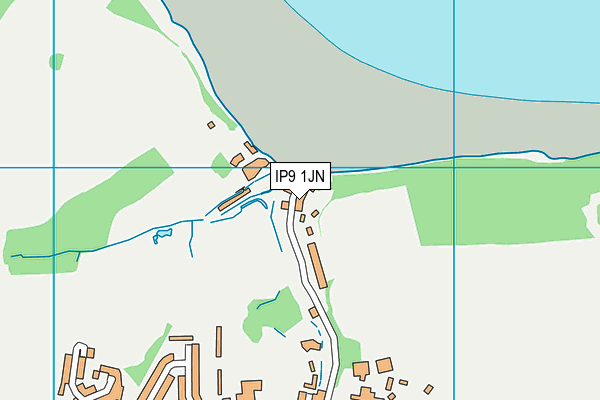 IP9 1JN map - OS VectorMap District (Ordnance Survey)