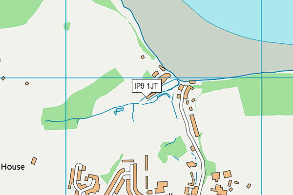 IP9 1JT map - OS VectorMap District (Ordnance Survey)