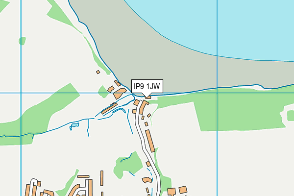 IP9 1JW map - OS VectorMap District (Ordnance Survey)