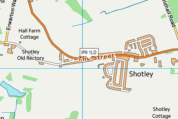 IP9 1LD map - OS VectorMap District (Ordnance Survey)