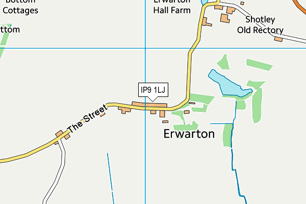 IP9 1LJ map - OS VectorMap District (Ordnance Survey)