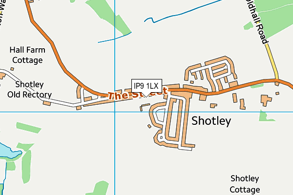 IP9 1LX map - OS VectorMap District (Ordnance Survey)