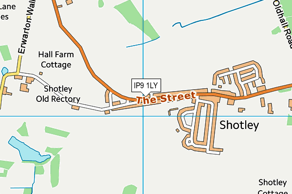 IP9 1LY map - OS VectorMap District (Ordnance Survey)