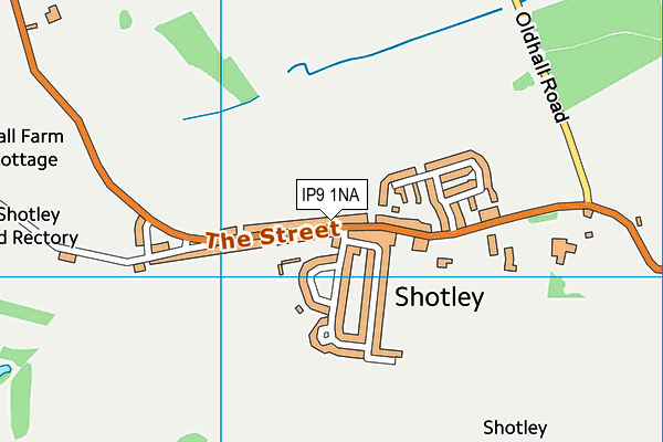 IP9 1NA map - OS VectorMap District (Ordnance Survey)