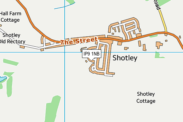 IP9 1NB map - OS VectorMap District (Ordnance Survey)