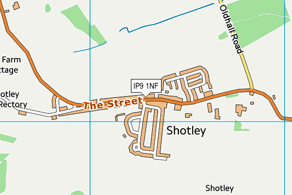 IP9 1NF map - OS VectorMap District (Ordnance Survey)