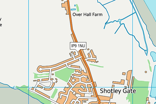 IP9 1NU map - OS VectorMap District (Ordnance Survey)