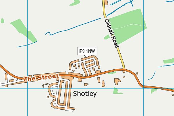 IP9 1NW map - OS VectorMap District (Ordnance Survey)