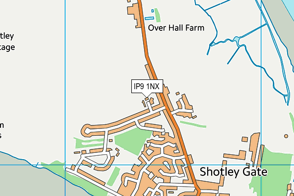 IP9 1NX map - OS VectorMap District (Ordnance Survey)