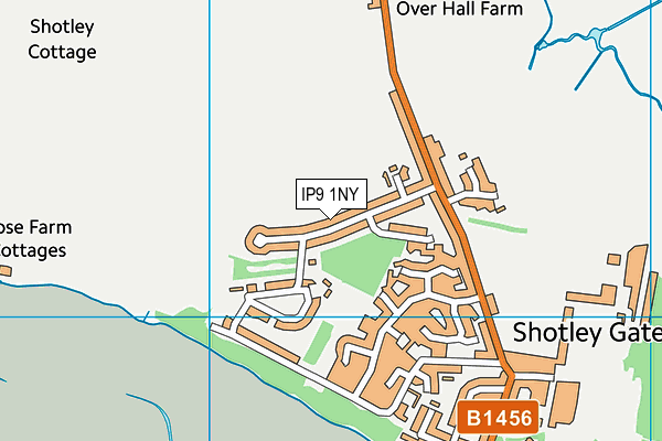 IP9 1NY map - OS VectorMap District (Ordnance Survey)