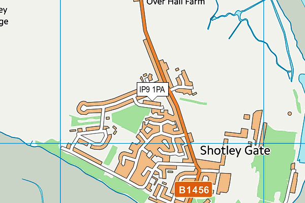 IP9 1PA map - OS VectorMap District (Ordnance Survey)